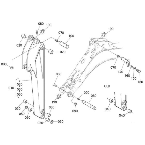 Dipper Arm Assembly for Kubota
