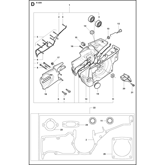 Crankcase Assembly for K1250
