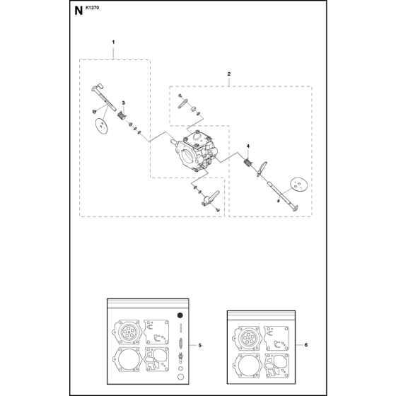 Carburetor Assembly for K1270