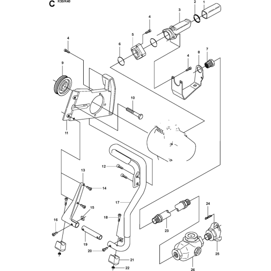 Handle Assembly for K40