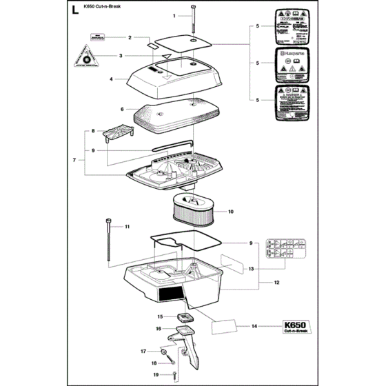 Air Filter for Husqvarna K650