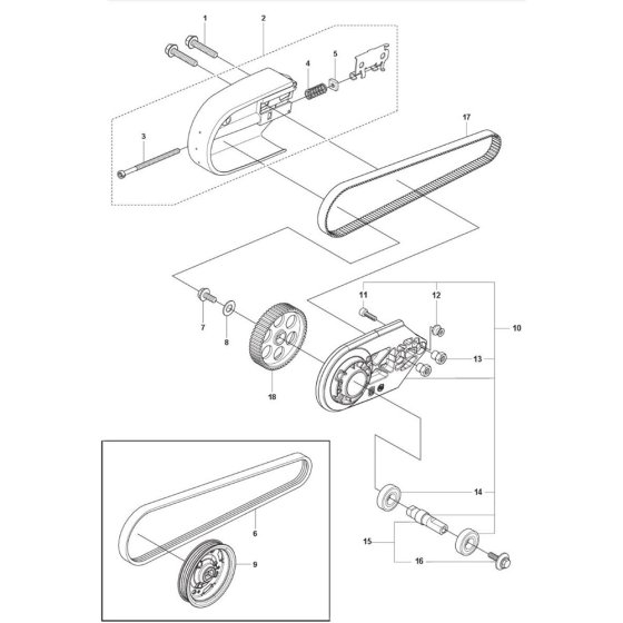 Belt Guard & Pulley Assembly