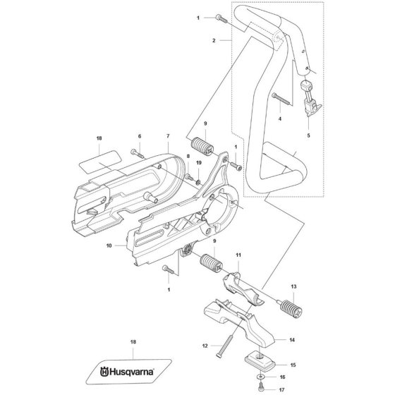 Handle Assembly for Husqvarna K7000