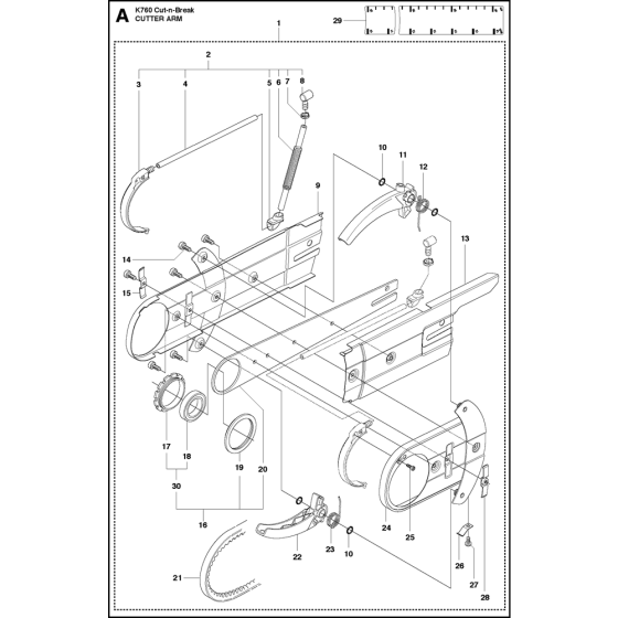 Cutter Arm Assembly for K760