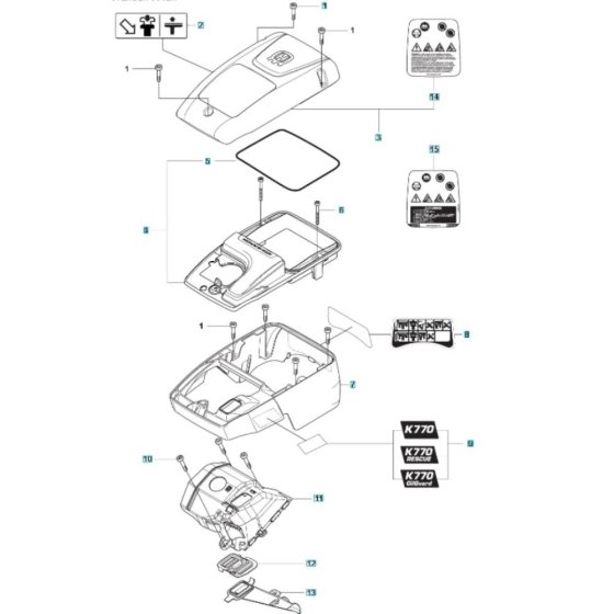 Cylinder Cover for Husqvarna K770