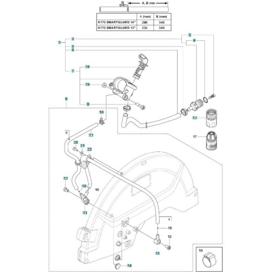 Water Hose Assembly for K770