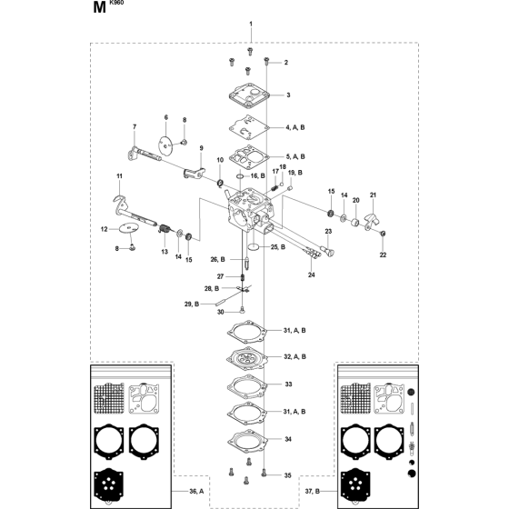 Carburetor Assembly for K960