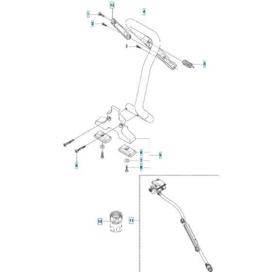 Handle Assembly for Husqvarna K970