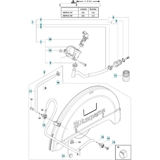 Water Hose Assembly for K970