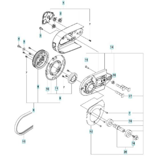 Belt Guard & Pulley Assembly