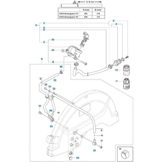 Water Hose Assembly for K970