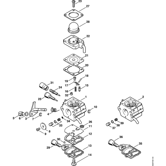 Carburetor for Stihl KA85R