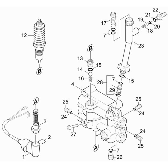 Cylinder Head Assembly for Karcher HD 10-23-4 S Pressure Washer