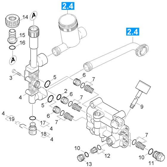 Valve Assembly for Karcher HD 10-23-4 S Pressure Washer