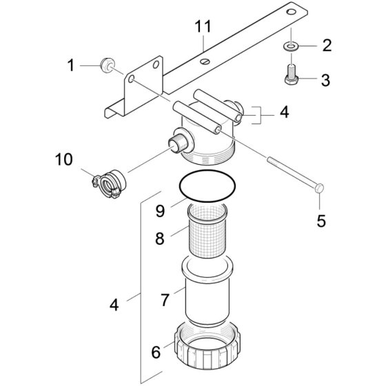 Water Filter Assembly for Karcher HD 16-15-4 Cage Plus Pressure Washer