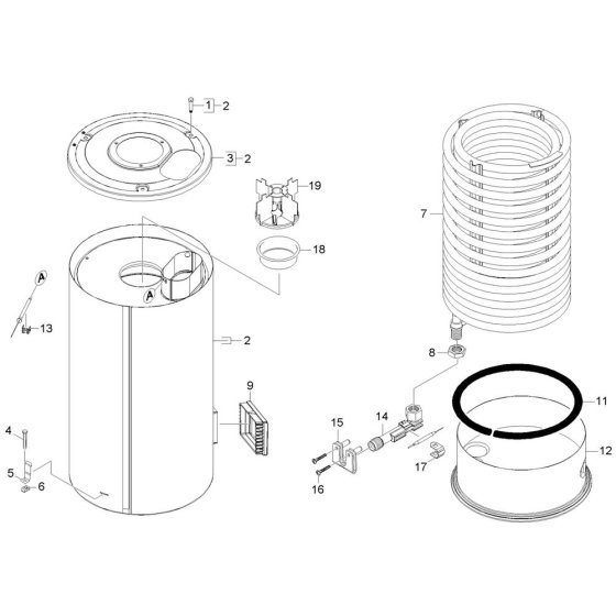 Heater Coil Assembly for Karcher HDS 6-10-4 C Pressure Washer