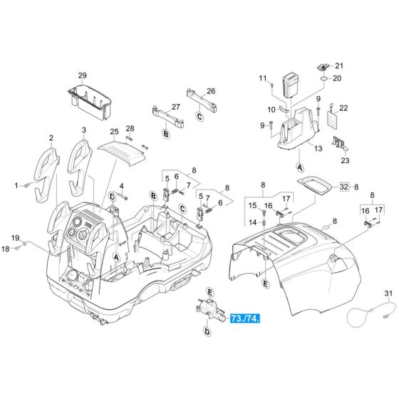 Housing Assembly for Karcher HDS 7-12-4 M Pressure Washer