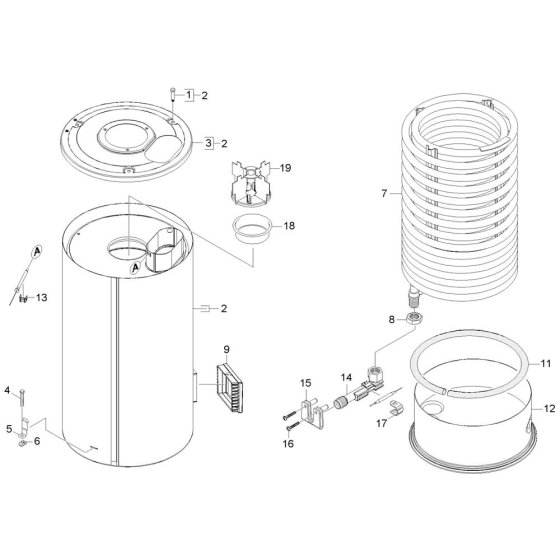 Heater Coil Assembly for Karcher HDS 8-18-4 C Pressure Washer
