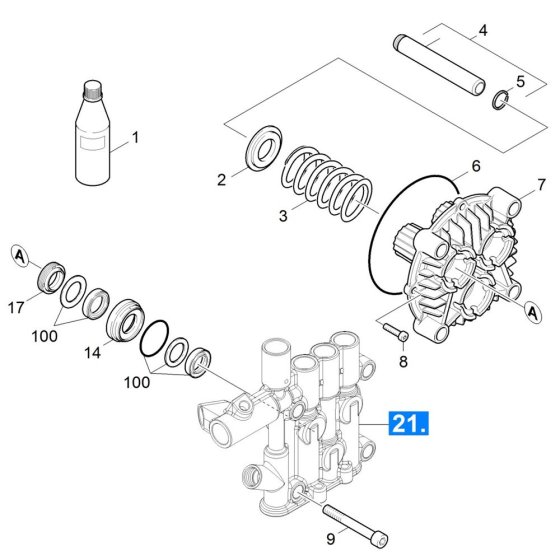 Piston Assembly for Karcher HDS 8-18-4 C Pressure Washer