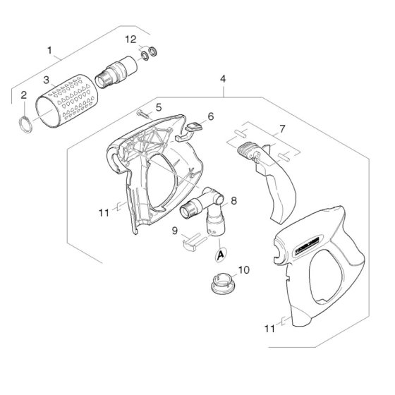 Trigger Handle Assembly -1 for Karcher HDS 1000 BE Pressure Washer