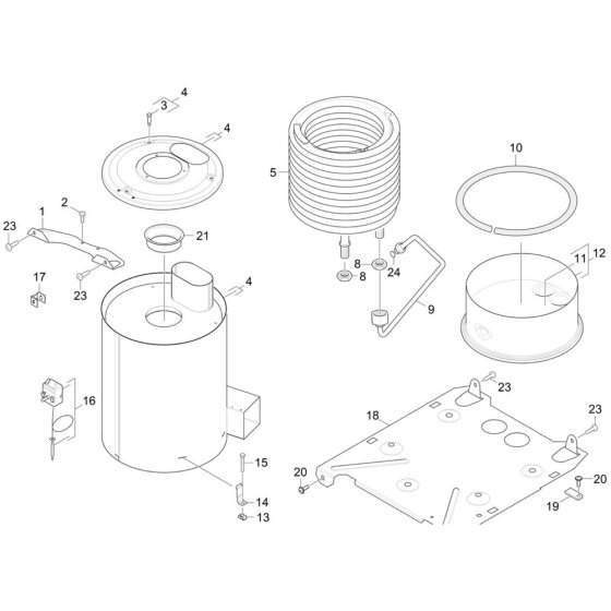 Heating Coil Assembly for Karcher HDS 5-11 UX Pressure Washer