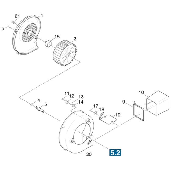 Blower Assembly for Karcher HDS 801 B Pressure Washer