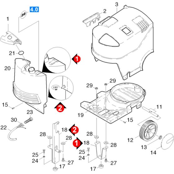 Cover Assembly for Karcher K 855 HS Plus Pressure Washer