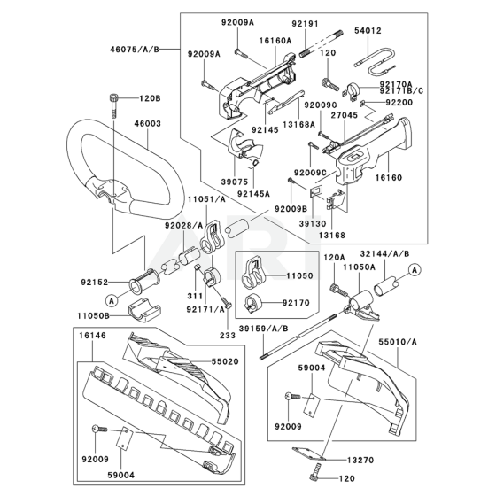 Pipe, Handle & Guard for KBL23A