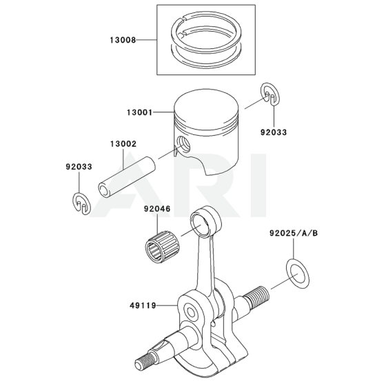 Piston/Crankshaft for KBL23A