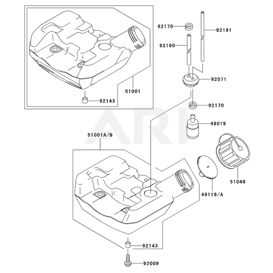 Fuel Tank & Valve for KBL23A