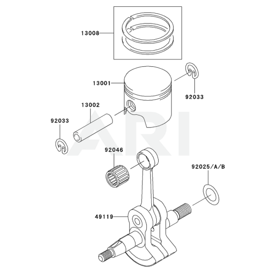 Piston & Crankshaft for KBL26A