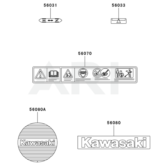 Kawasaki KBL26A Label