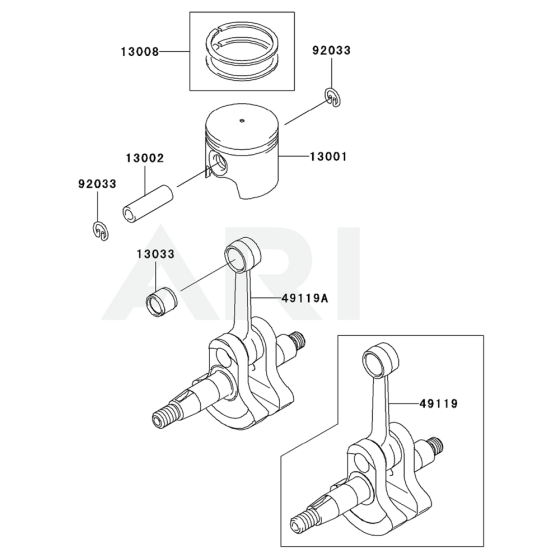 Piston & Crankshaft for KBL27A