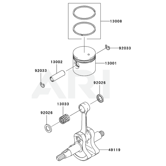 Piston/Crankshaft for KBL27B
