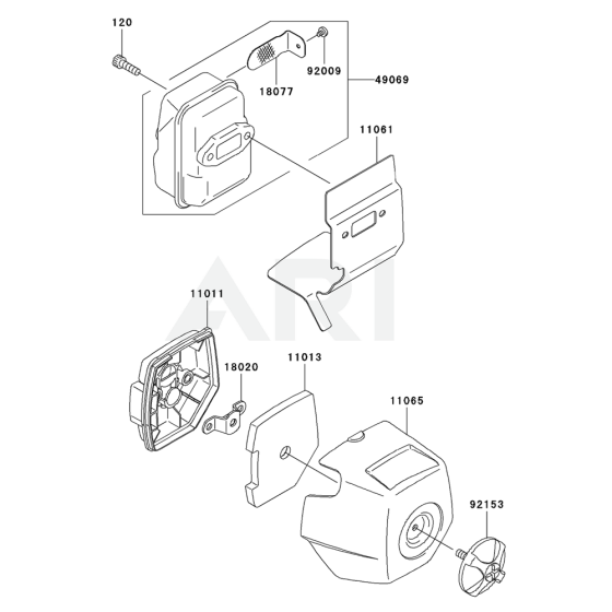 Air Filter & Muffler for KBL27BC