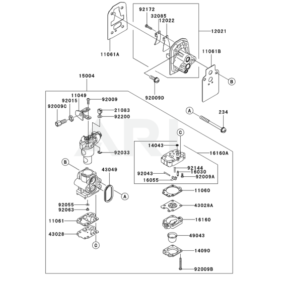 Carburettor for KBL27BC