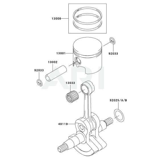 Piston/Crankshaft for Kawasaki