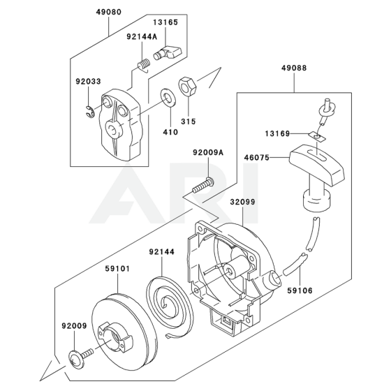 Starter for Kawasaki KBL34A