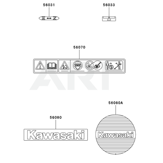 Kawasaki KBL34A Label