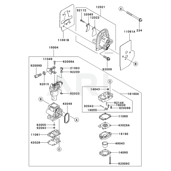 Carburettor for KBL35A
