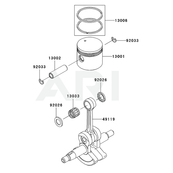 Piston & Crankshaft for KBL35B