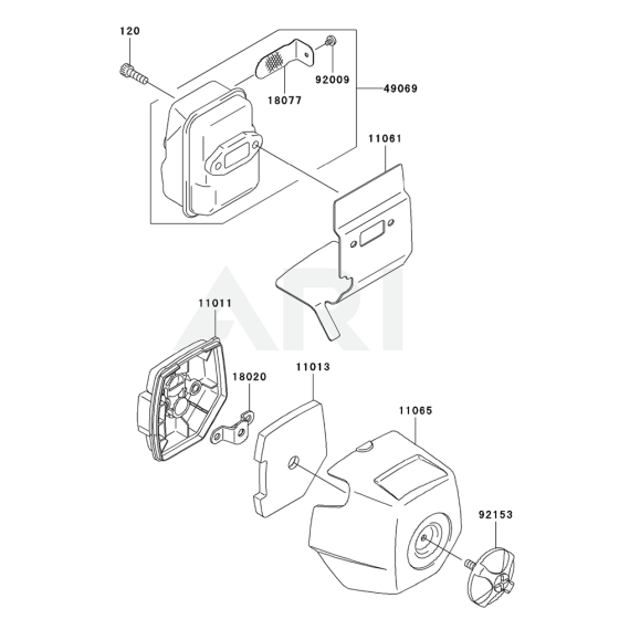 Air Filter & Muffler for KCL525AC