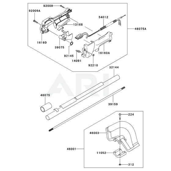 Pipe, Handle & Guard for KCS600A