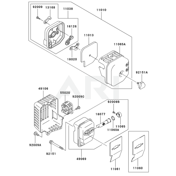 Air Filter/Muffler for KEL26A