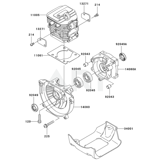 Cylinder/Crankcase for KEL27B