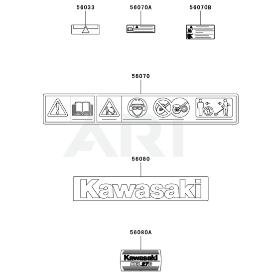 Kawasaki KEL27B Edger Label