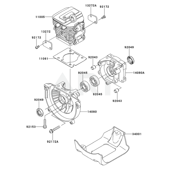 Cylinder/Crankcase for KGT27C