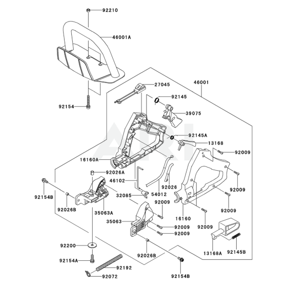 Pipe, Handle & Guard for KHDS600A