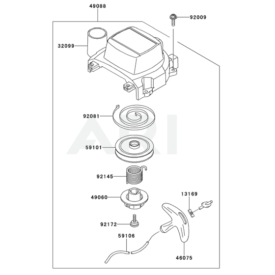 Starter for Kawasaki KHDS600A