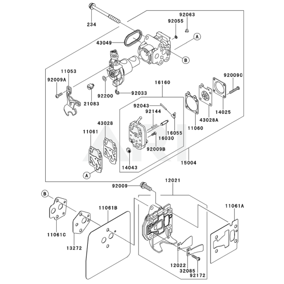 Carburettor for Kawasaki KHDS600A